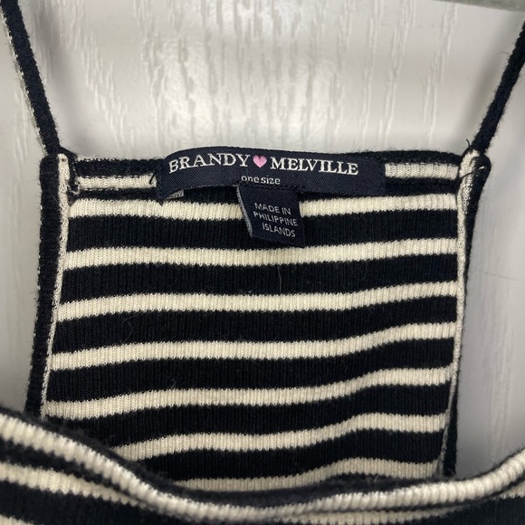 Brandy Melville Cotton Striped Summer Dress Skater - Picture 2 of 3